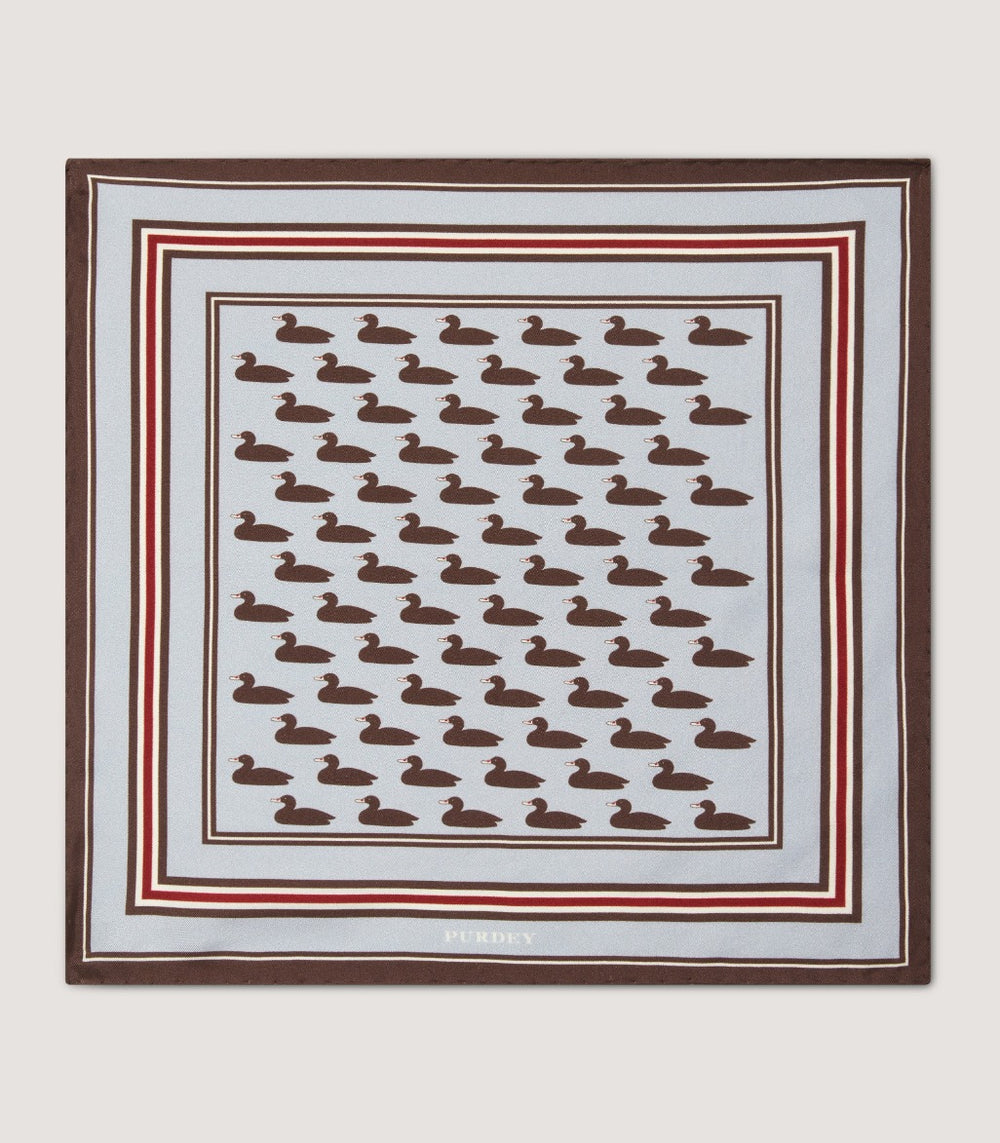 Decoy Duck Pocket Square in Sky Blue