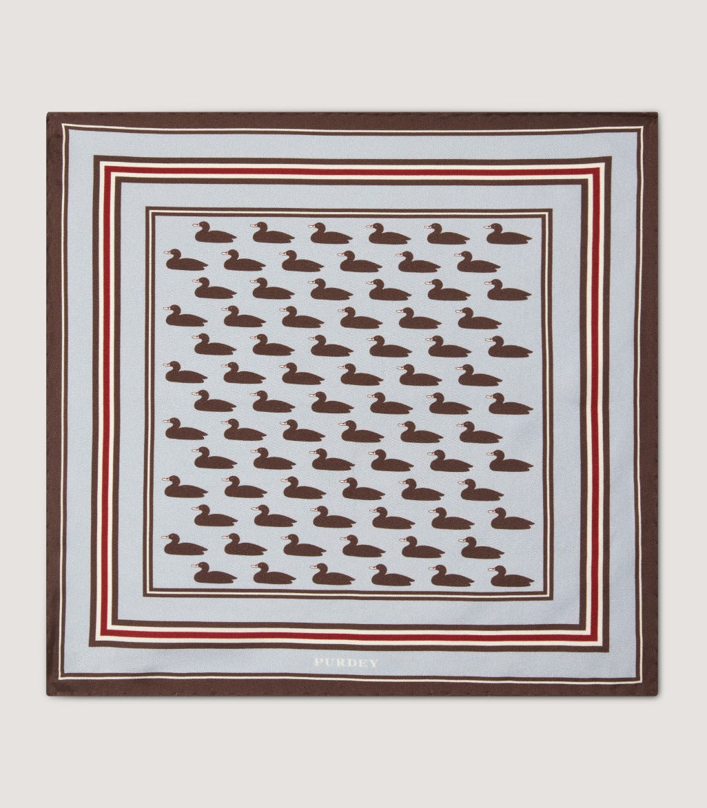 Decoy Duck Pocket Square in Sky Blue