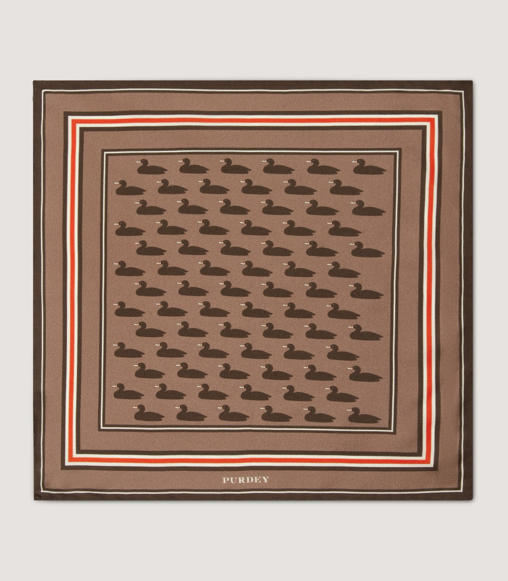 Decoy Duck Pocket Square in Taupe