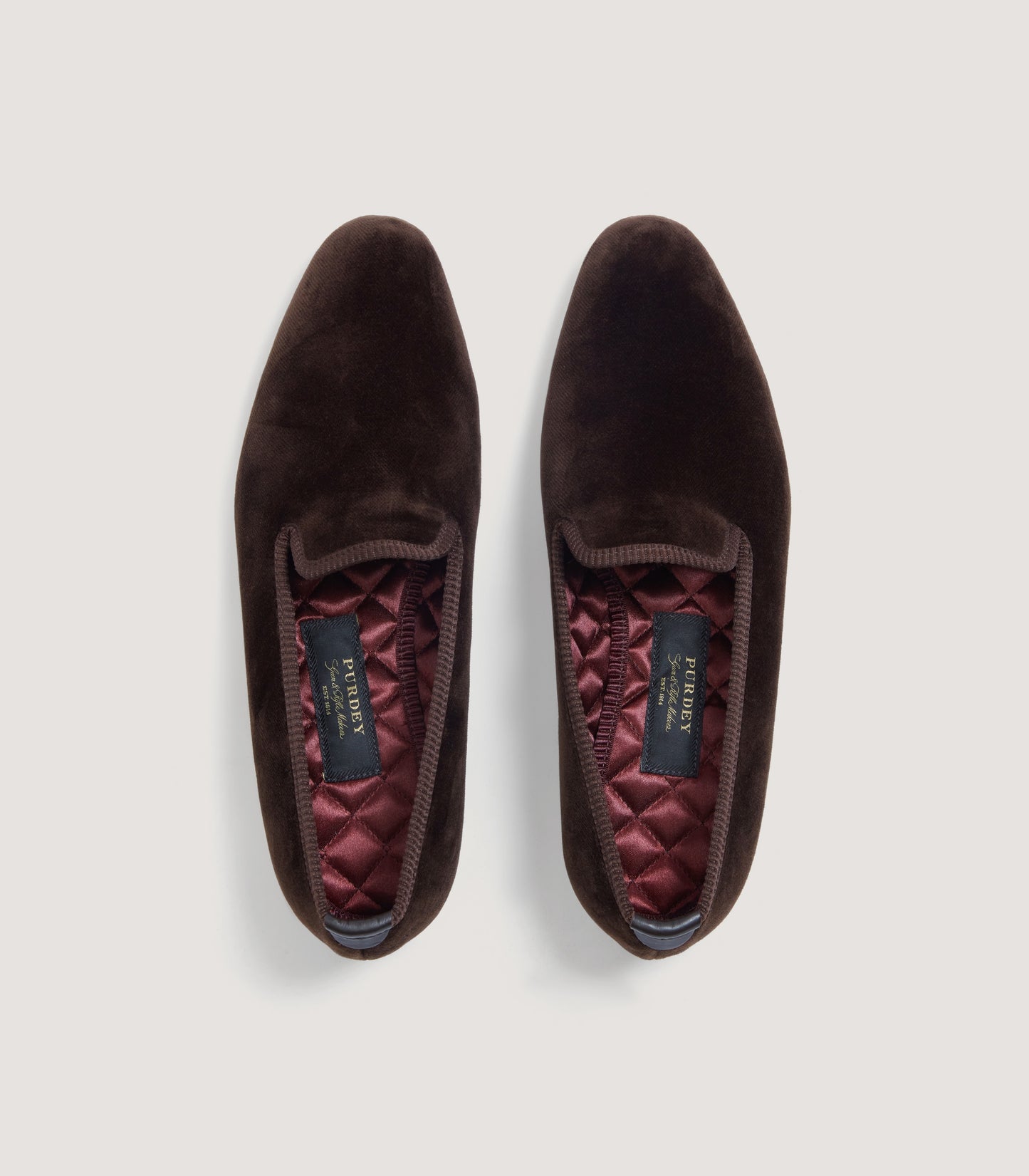 Men's Velvet Slipper in Dark Brown