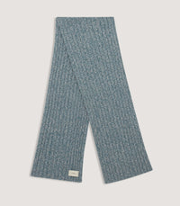 Melange Ribbed Scarf in Ocean