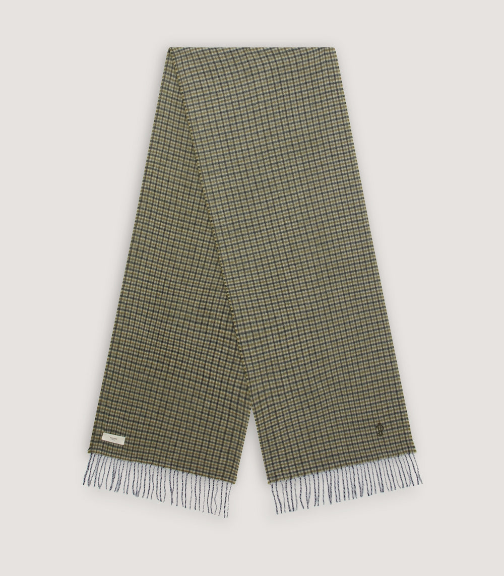 Sterling Houndstooth Scarf in Seaweed