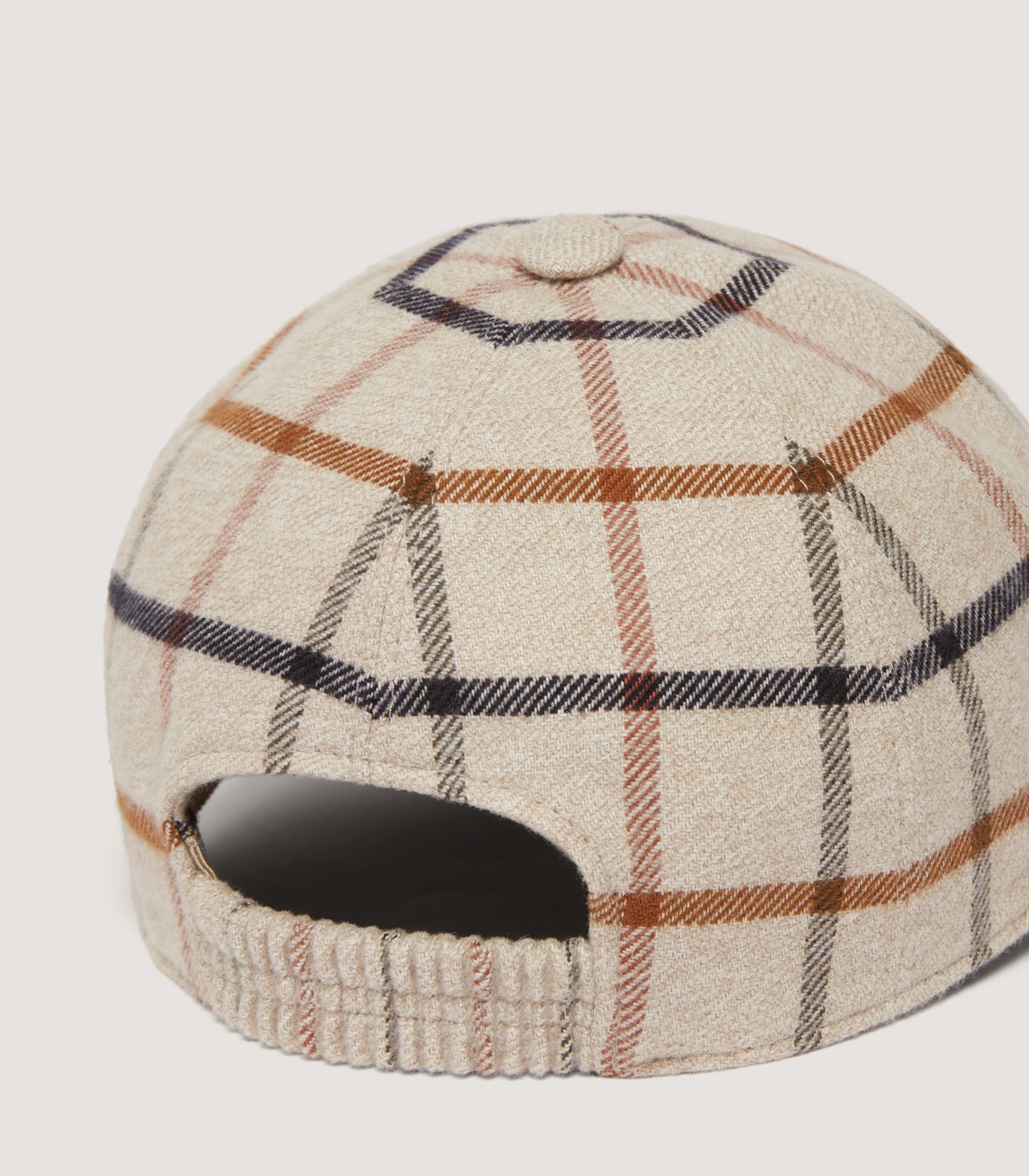 Cotton Baseball Cap in Winter Check