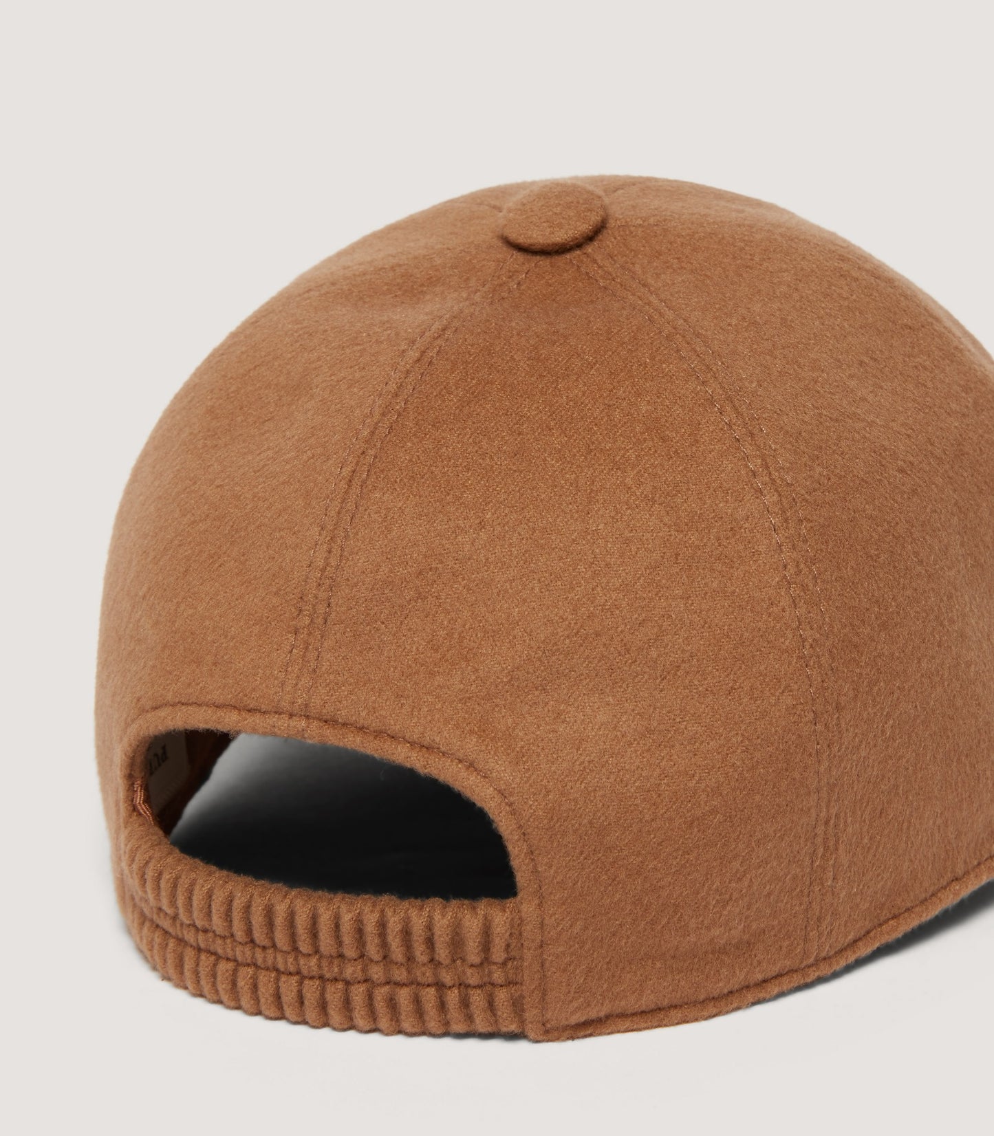 Cashmere Baseball Cap in Camel