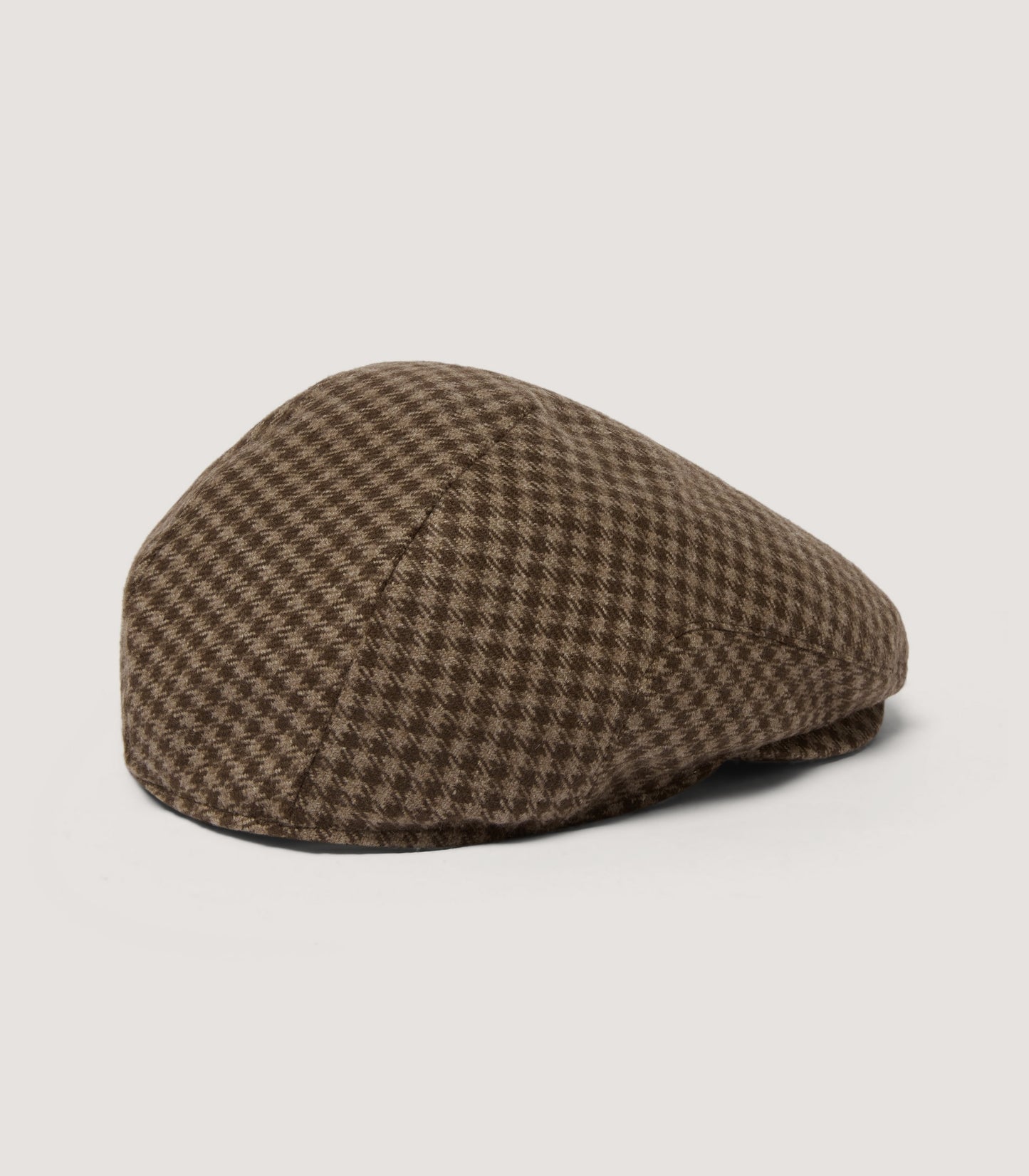 Litton Short Peaked Cashmere Tweed Cap in Torridon Check