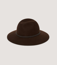 Women's Fedora Hat in Chocolate