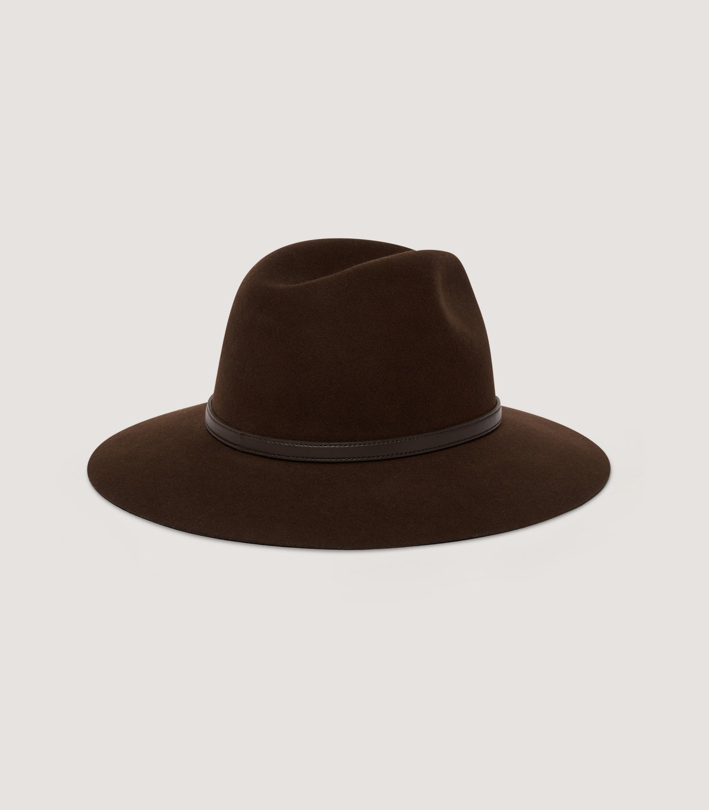 Women's Fedora Hat in Chocolate