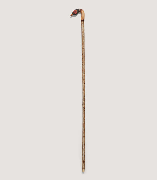 Hand Carved Pheasant Alder Walking Stick