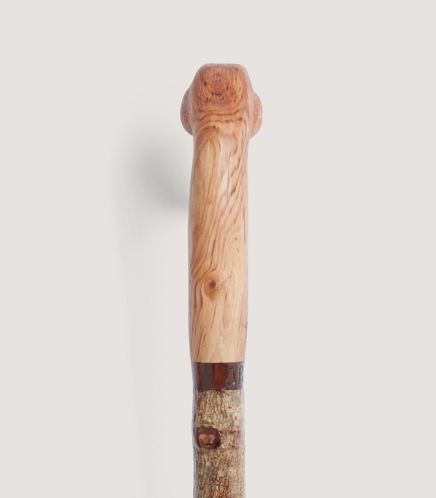 Hand Carved Duck Head Birch Walking Stick