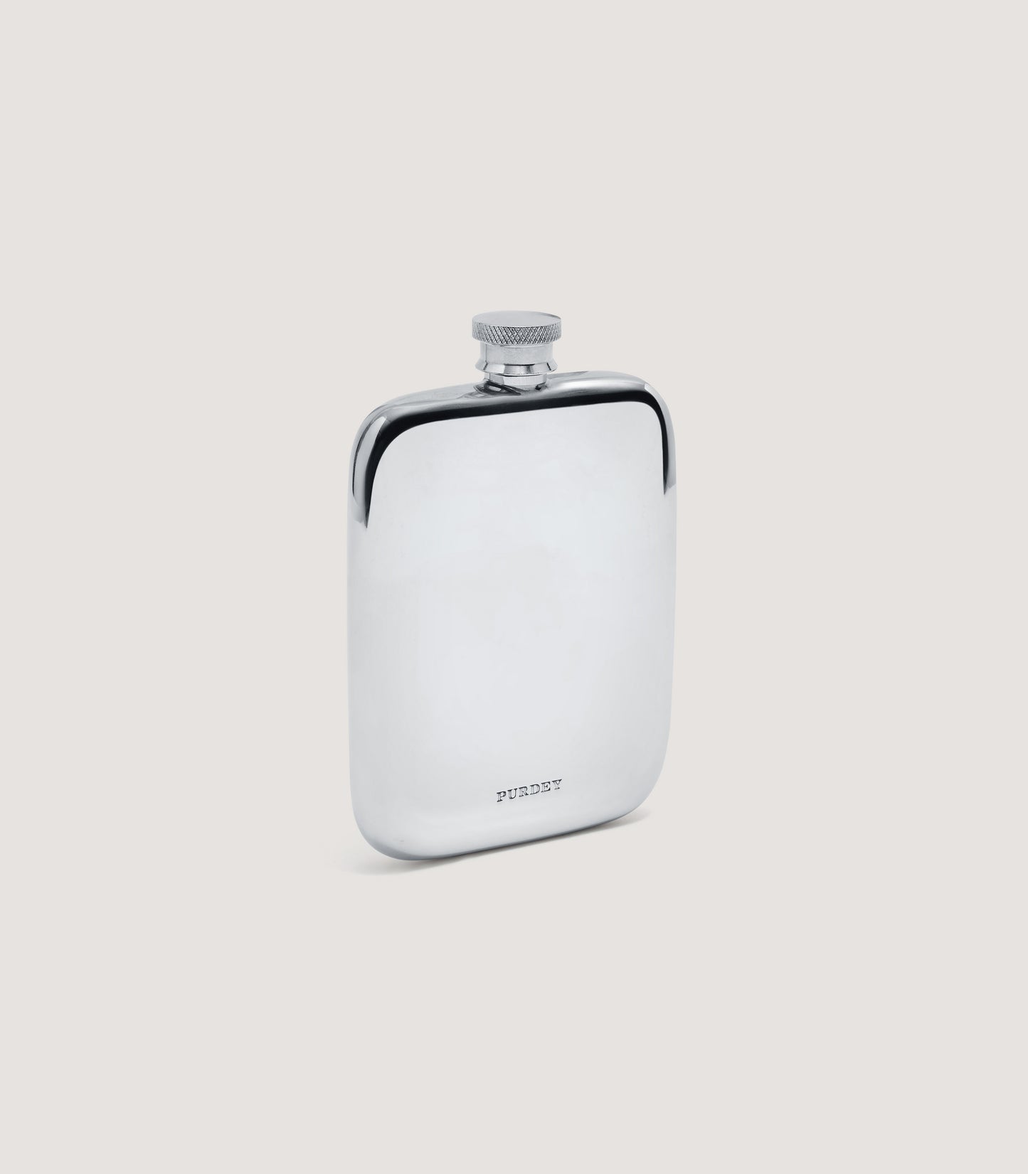 Square Pheasant Landscape Engraved Pewter Flask