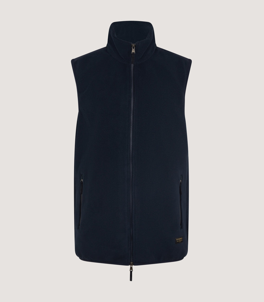 Men's Fleece Gilet in Midnight
