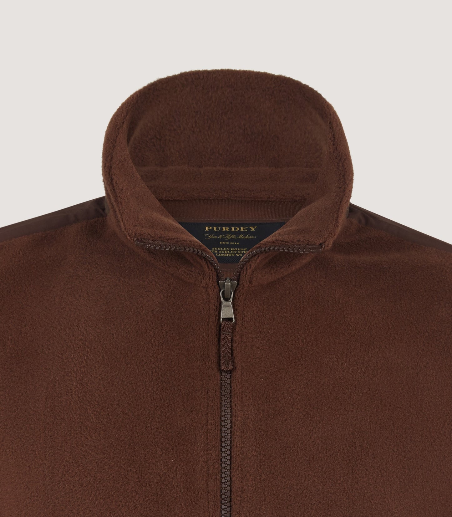 Men's Fleece Gilet in Walnut
