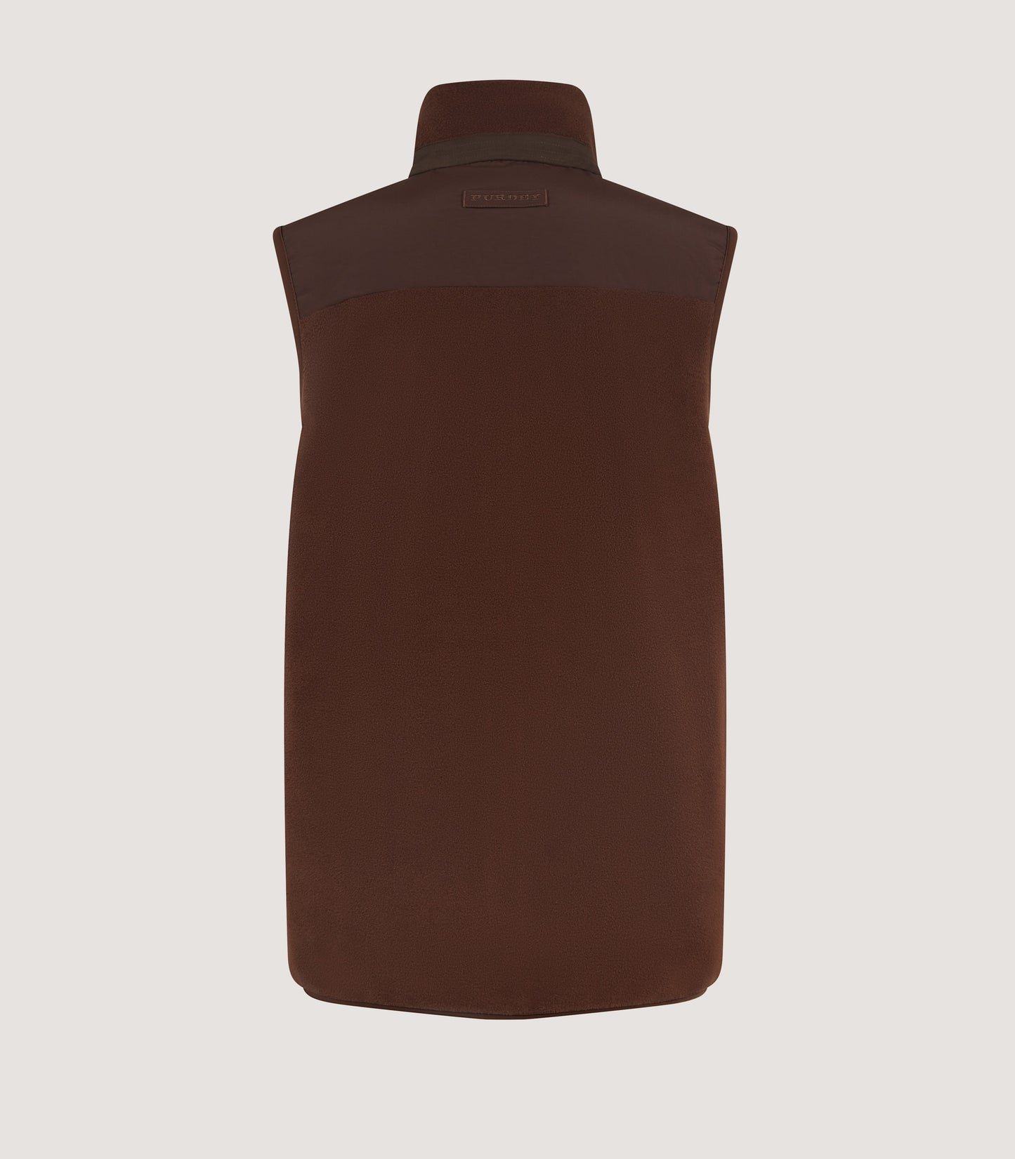 Men's Fleece Gilet in Walnut