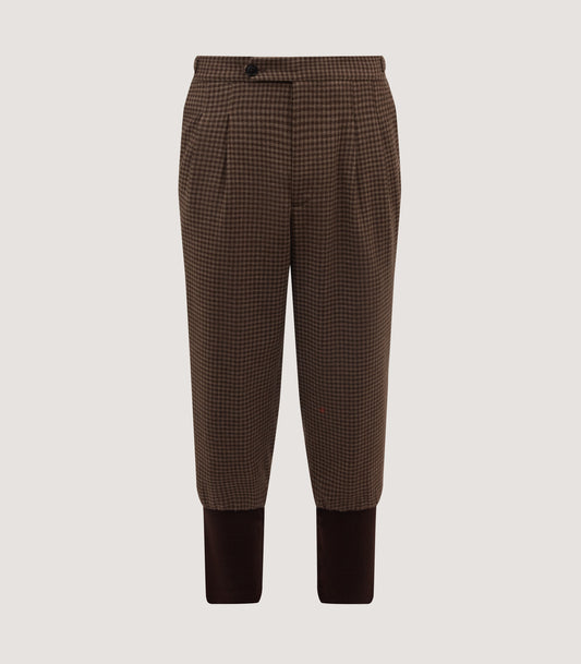 Men's Cashmere Tweed Shooting Two Pleat Breek With Storm Cuff in Torridon Check
