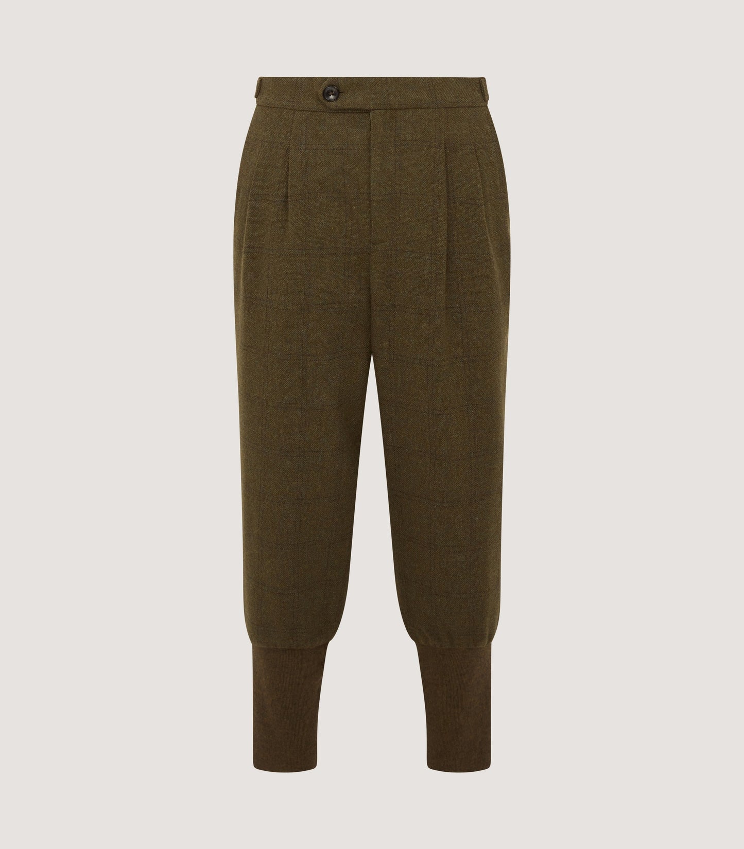 Men's Tweed Shooting Two Pleat Breek With Storm Cuff in Frederick Box Check