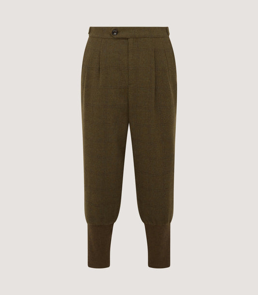 Men's Tweed Shooting Two Pleat Breek With Storm Cuff in Frederick Box Check