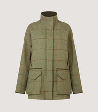 Women's Raglan Tweed Field Coat in Russel Check