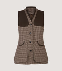 Women's Cashmere Tweed Shooting Vest in Torridon Check