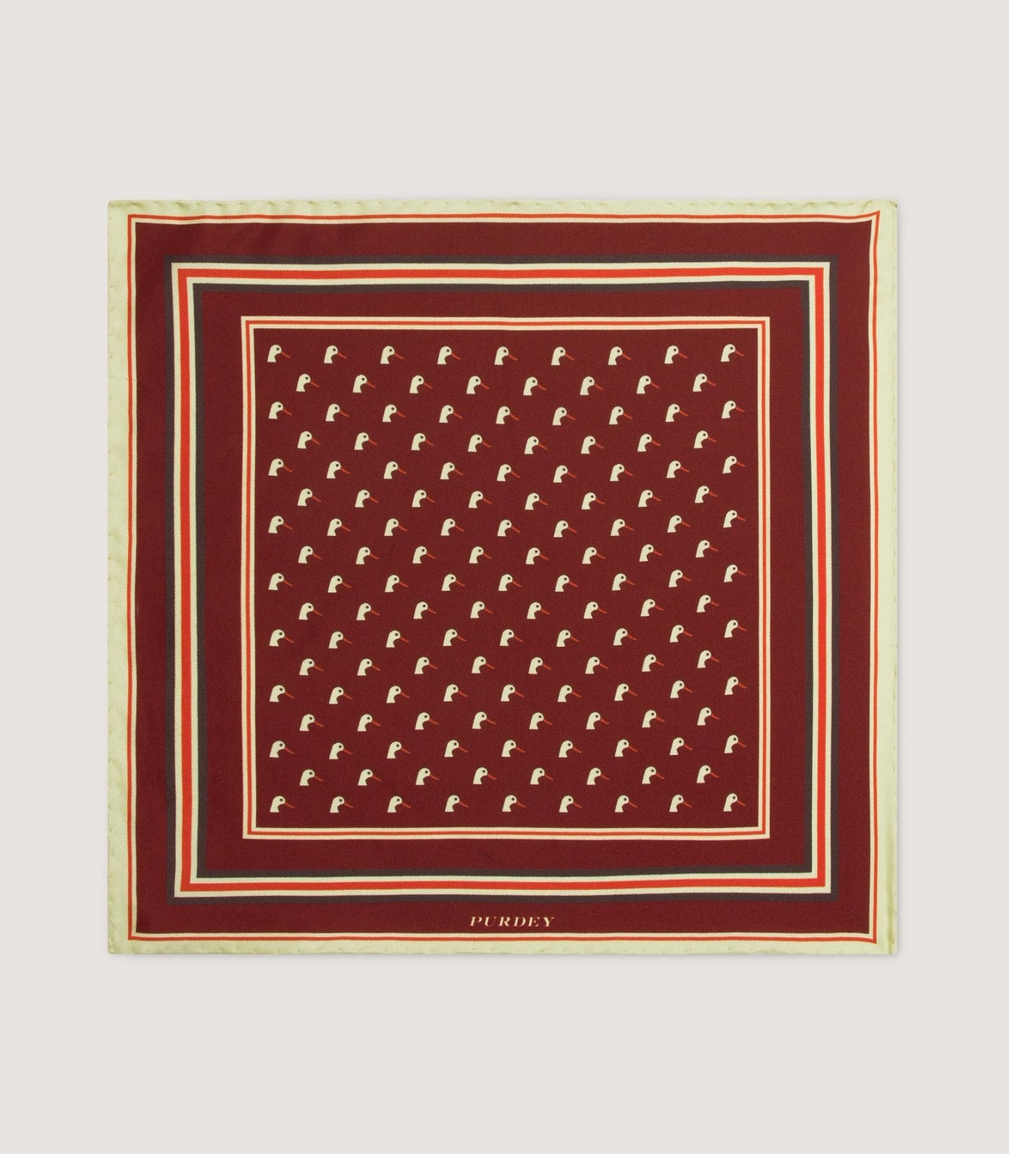 Dapper Duck Pocket Square in Dark Red