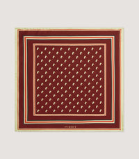 Dapper Duck Pocket Square in Dark Red