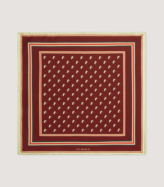Dapper Duck Pocket Square in Dark Red