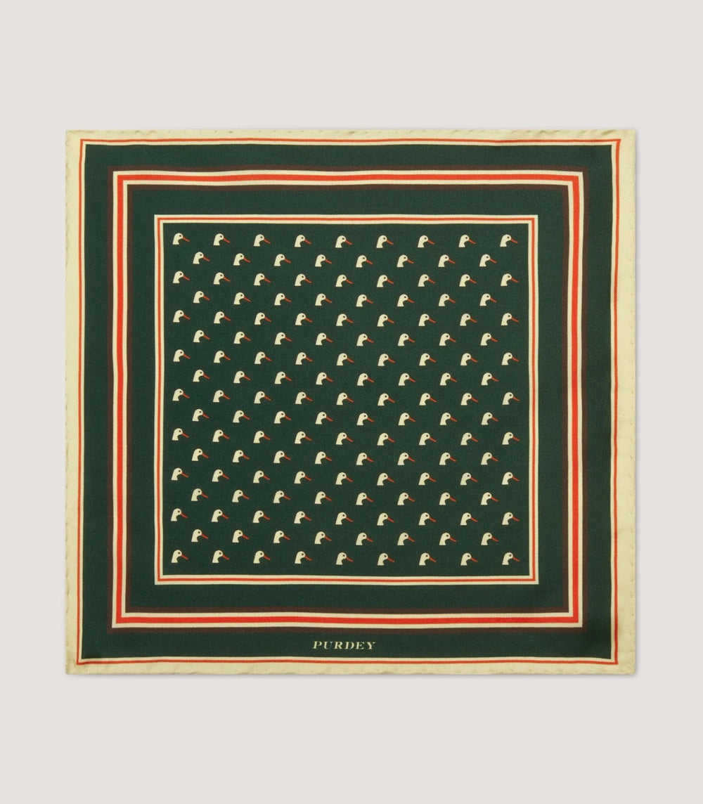 Dapper Duck Pocket Square in Emerald