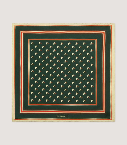 Dapper Duck Pocket Square in Emerald