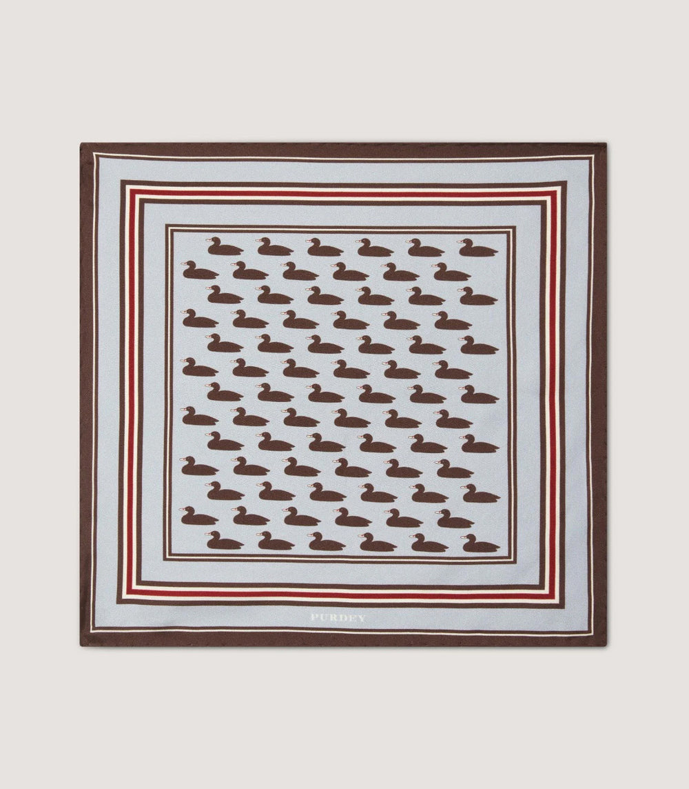 Decoy Duck Pocket Square in Sky Blue