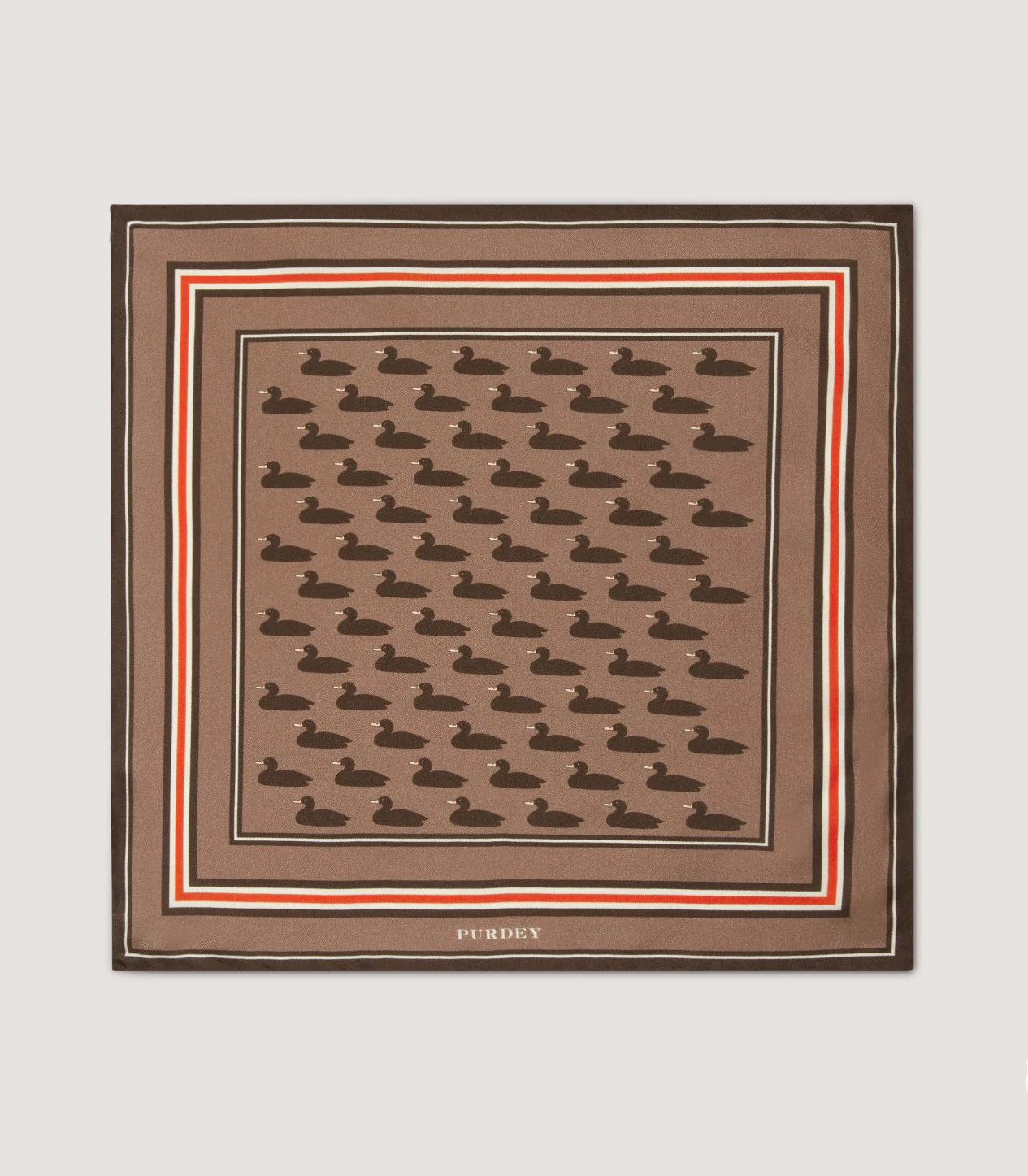 Decoy Duck Pocket Square in Taupe