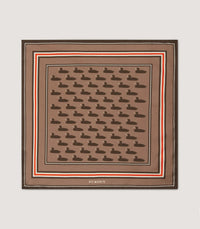 Decoy Duck Pocket Square in Taupe
