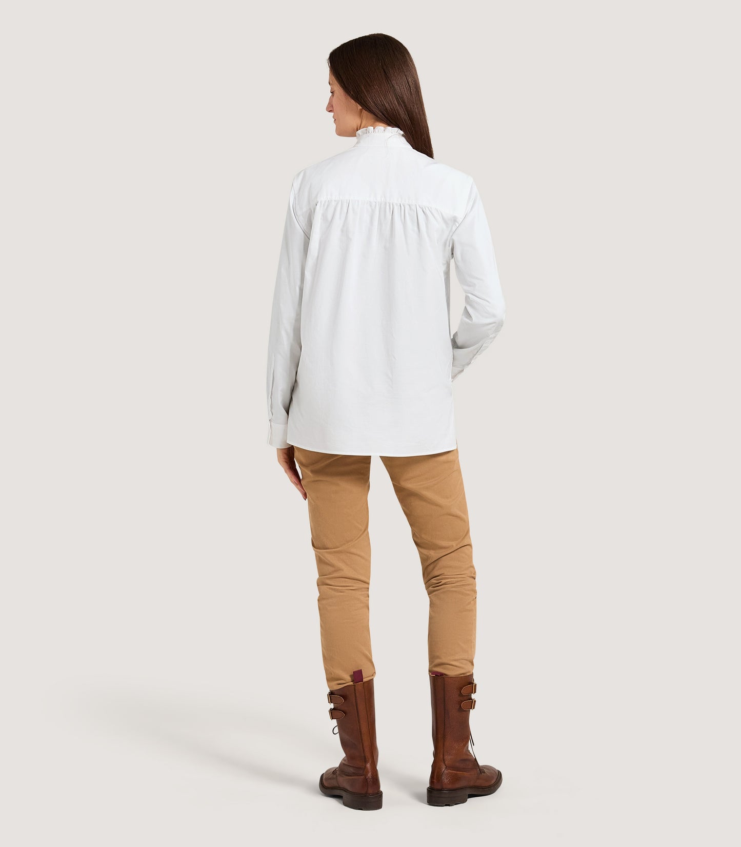 Women's Pie Crust Shirt in White