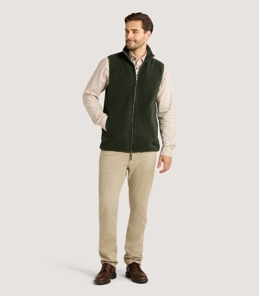 Men's Fleece Gilet in Loden