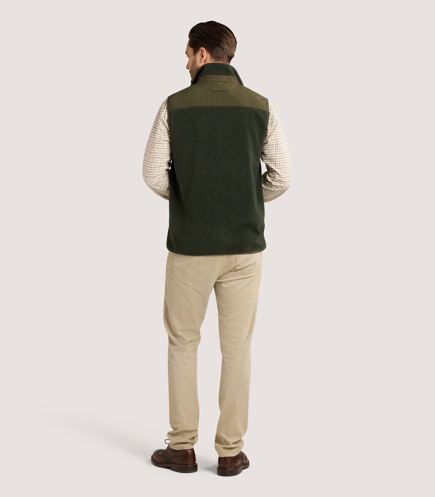 Men's Fleece Gilet in Loden