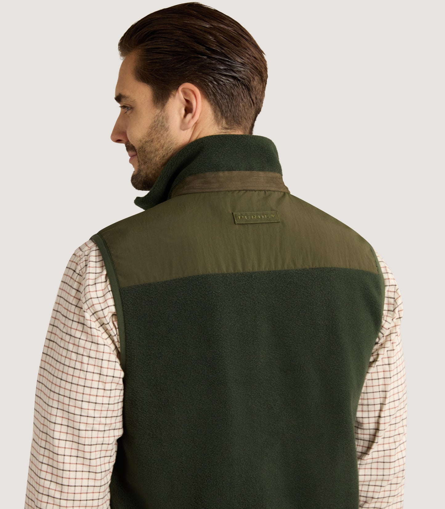 Men's Fleece Gilet in Loden