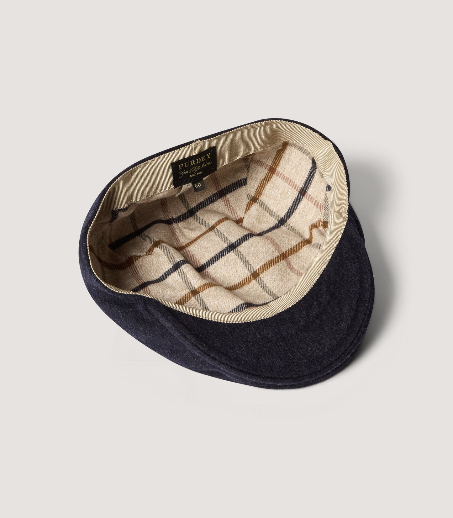 Litton Short Peaked Loden Cap In Navy