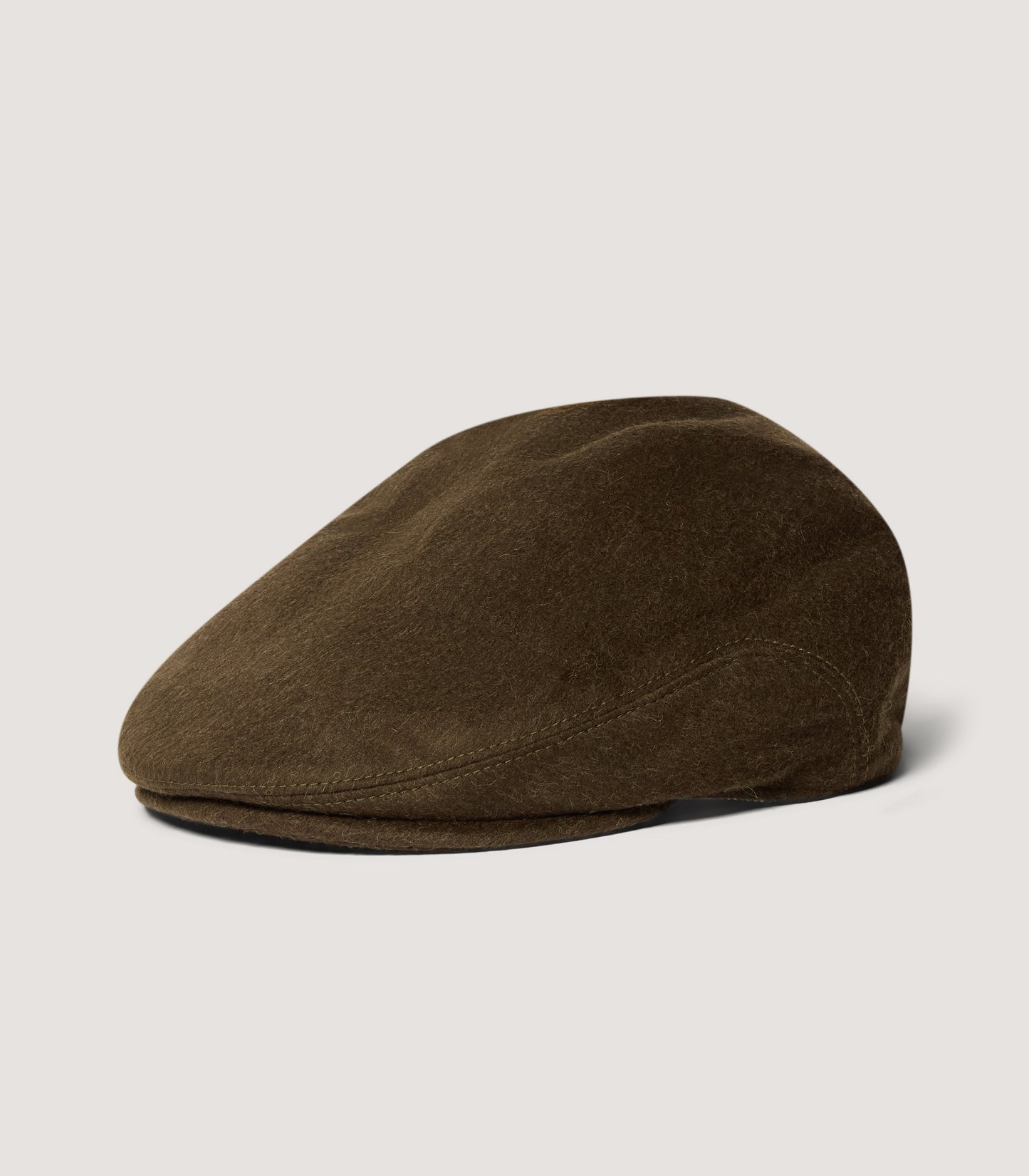 Litton Short Peaked Loden Cap In Loden