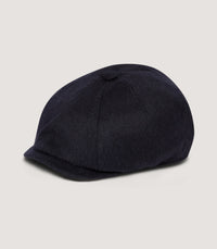 Dalby Bakerboy Loden Cap In Navy