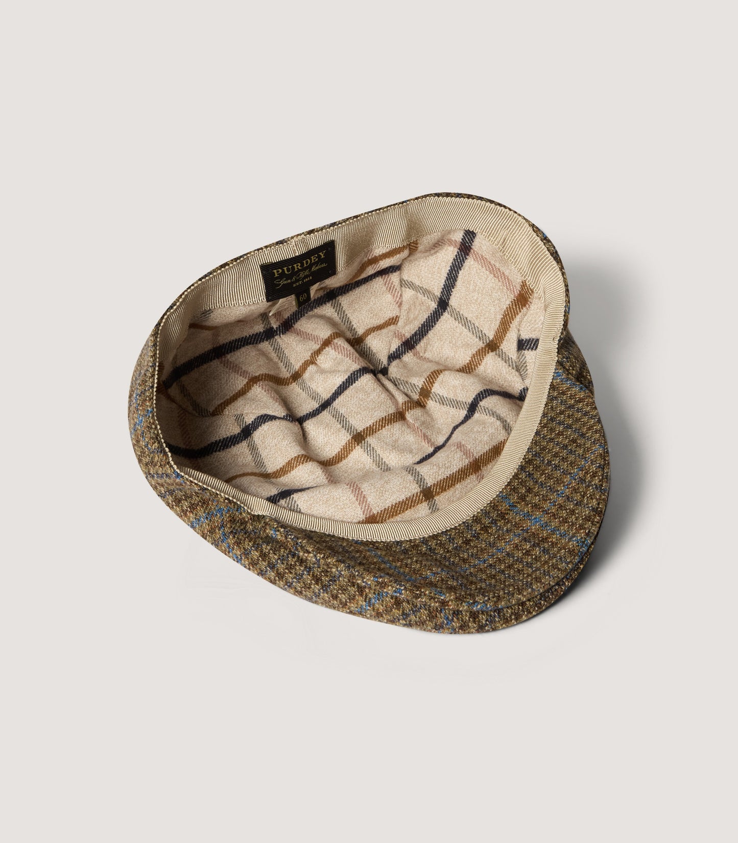 Litton Short Peaked Tweed Cap in Tom Purdey Tweed
