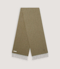 Blair Cashmere Check Scarf in Rust