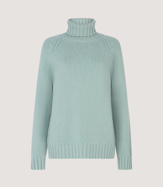 Women's Montague Roll Neck Sweater in Sage