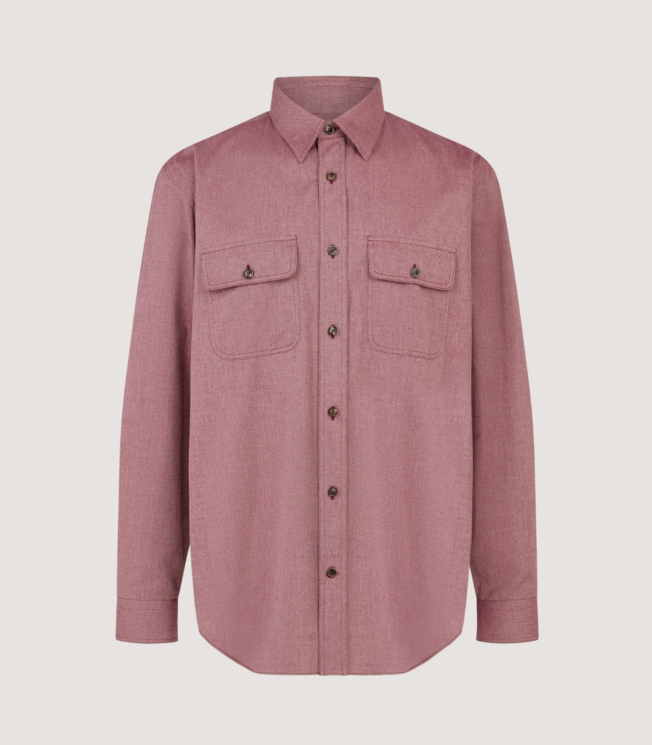 Men's Cotton Double Pocket Shirt in Audley Red