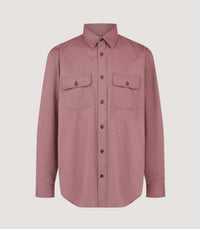 Men's Cotton Double Pocket Shirt in Audley Red