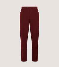Men's Heavy Twill Flat Front Trousers in Audley Red