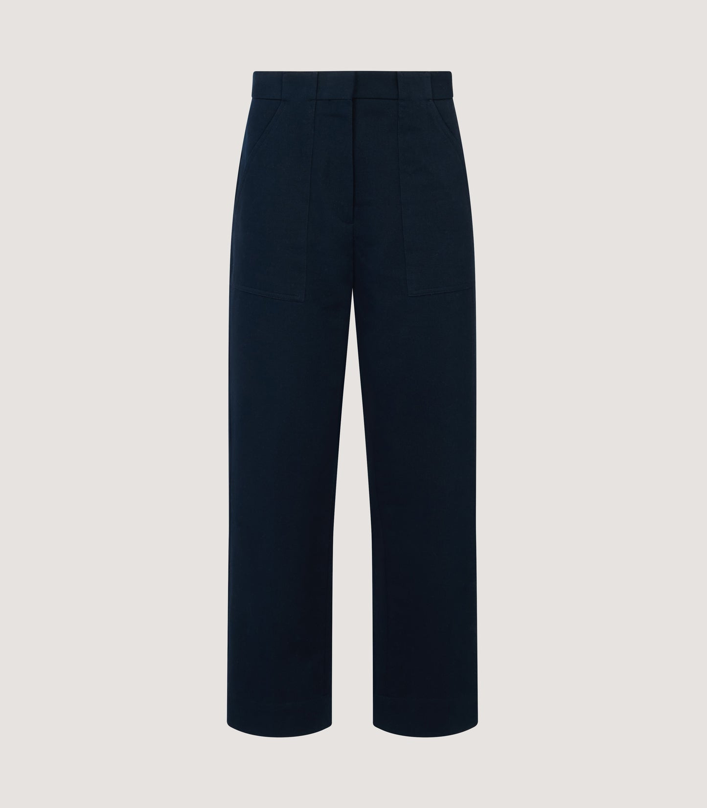 Women's Cotton Patch Pocket Trousers in Midnight