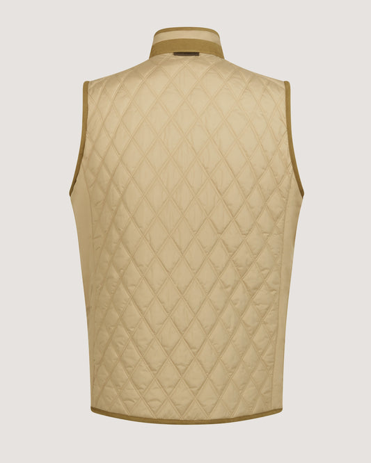 Men's Moorland Light Quilt Gilet in Camel