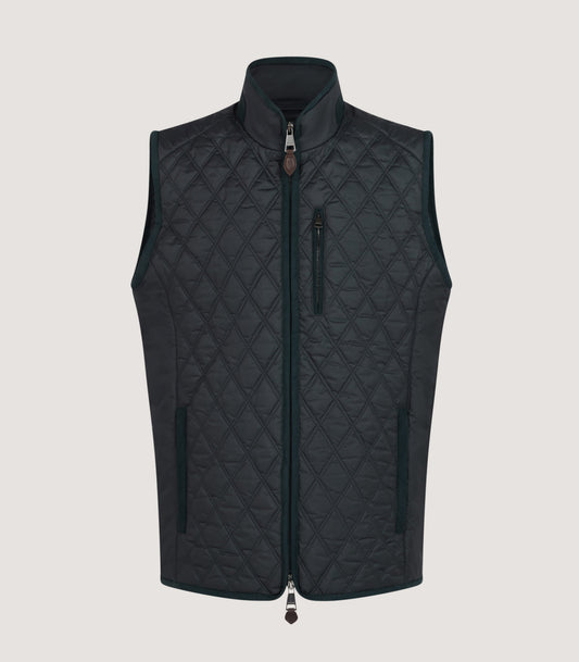 Men's Moorland Light Quilt Gilet in Midnight