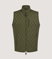 Men's Moorland Light Quilt Gilet in Dark Olive