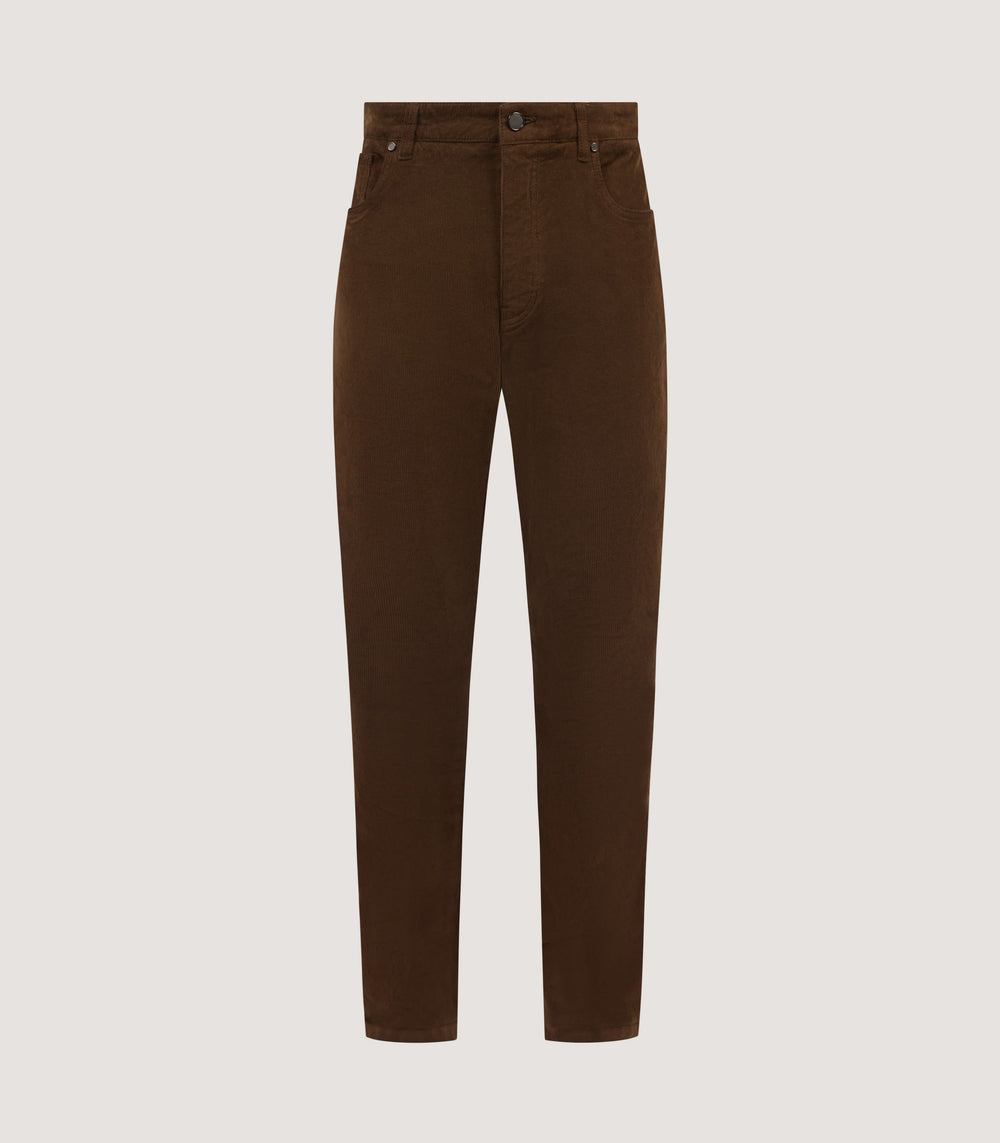 Men's Five Pocket Corduroy Trousers in Forest Green