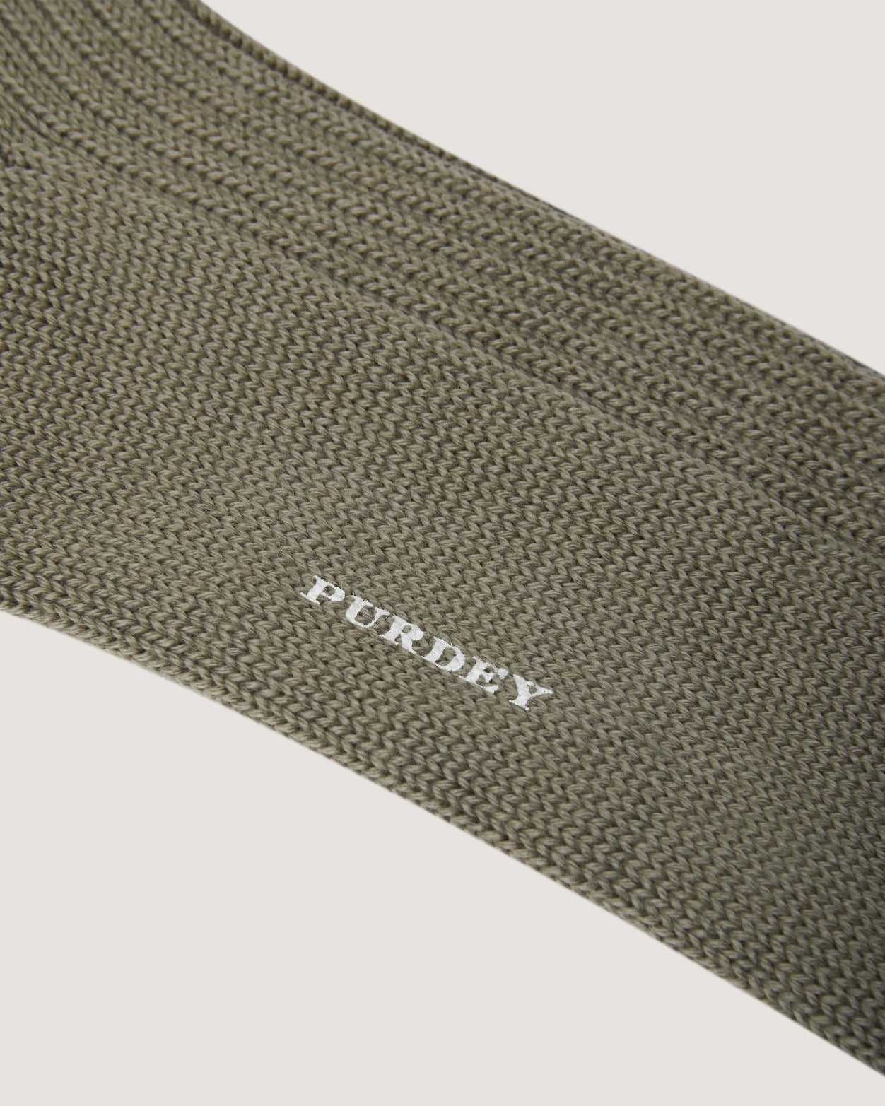 Ribbed Knit Wool Blend Sock in Moss