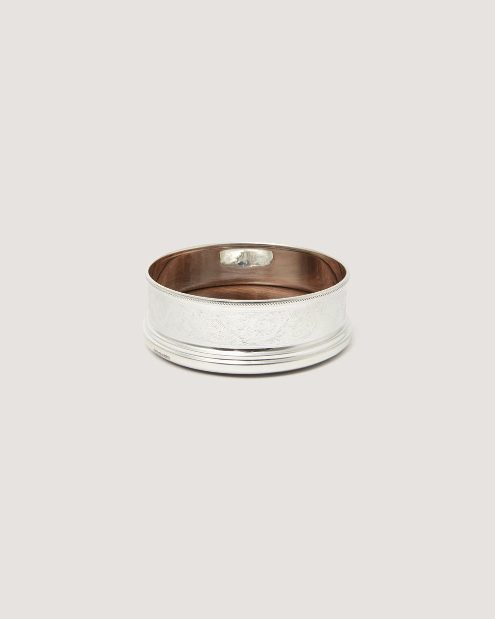 Rose and Scroll Bottle Holder in Silver
